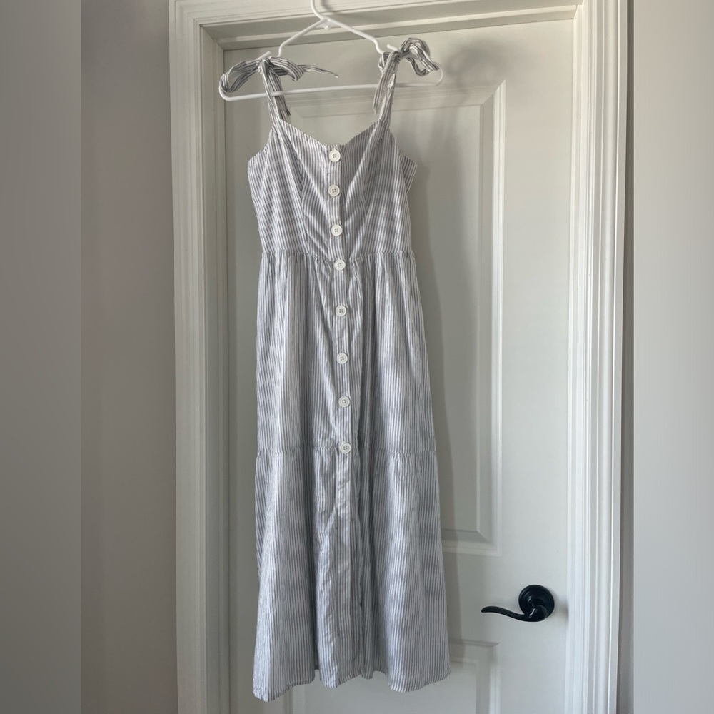 Urban Outfitters Stripe Button-up Cotton Dress